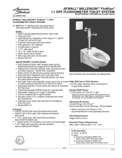 AFWALL® MILLENIUM™ FloWise® 1.1 GPF FLUSHOMETER