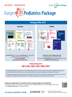 Karger Pediatrics Package