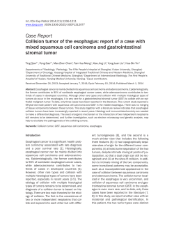 Case Report Collision tumor of the esophagus: report of a case with