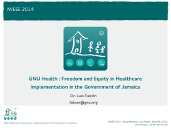 GNU Health : Freedom and Equity in Healthcare