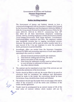 NIT (regarding Group Janta Personnel Accidental Insurance Policy