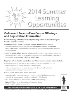 GOC Summer Session - Gwinnett County Public Schools