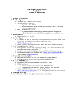 GOC-AHRMM Meeting Minutes May 20, 2014
