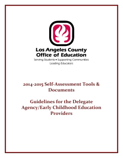 2014-2015 SA Guidelines for Tools and Documents