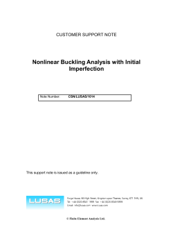 Nonlinear Buckling Analysis with Initial Imperfection