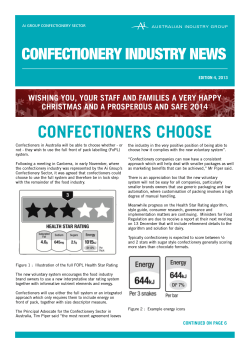 Confectionery Industry Newsletter - December 2013