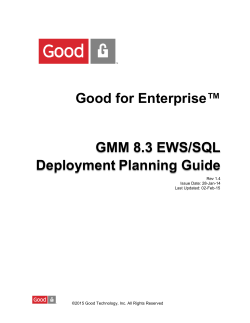 GMM Server 8.2 Deployment Planning Guide