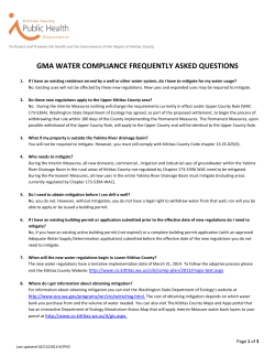 GMA Water Compliance FAQs - Kittitas County Government