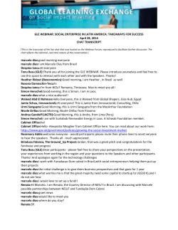 GLE WEBINAR: SOCIAL ENTERPRISE IN LATIN AMERICA
