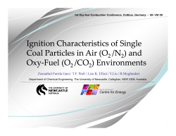Ig itio Cha acte isticsofSi gle Ignition Characteristics of Single Coal