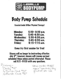 Handout - Body Pump