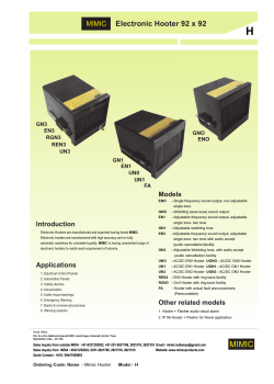 ELECTRONIC HOOTER 92x 92 CATALOGUE