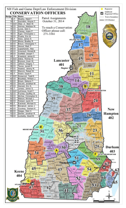 Conservation Officer Patrol Area Map