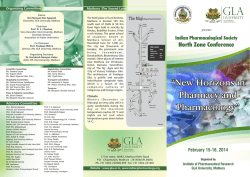 Pharmacy Conf 2013 - Indian Pharmacological Society