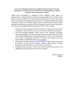 Notice for Inviting Request for Proposal (RFP) for hiring of