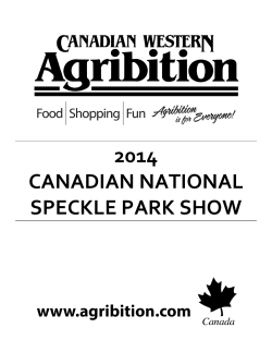 2014 CANADIAN NATIONAL SPECKLE PARK