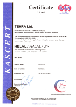 Halal - certificate