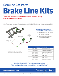 Genuine GM Parts Brake Line Kits
