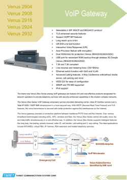 VoIP Gateway - TAINET Communication System