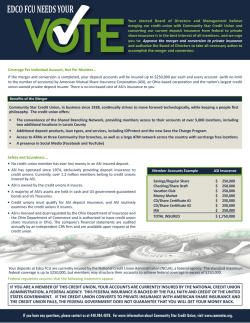 EDCO FCU NEEDS YOUR - Edco Federal Credit Union