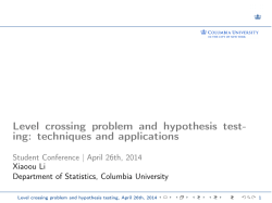 Level crossing problem and hypothesis testing