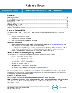GMS 7.2 SP1 Release Notes - Rev B - Support