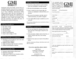 GMI Direct Application Form