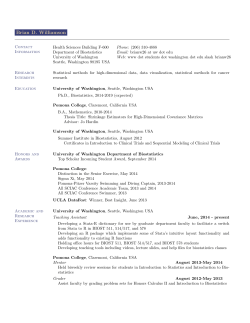 CV/Resume (pdf) - University of Washington Student Web Server