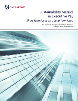Sustainability Metrics in Executive Pay: Short term