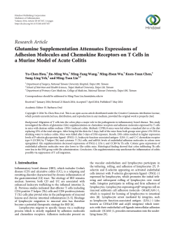 Glutamine Supplementation Attenuates Expressions of Adhesion