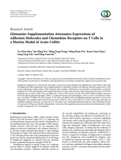 Glutamine Supplementation Attenuates Expressions of Adhesion