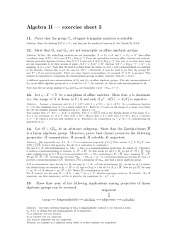 Algebra II — exercise sheet 3