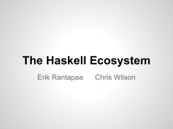The Haskell Ecosystem