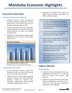 Manitoba Economic Highlights