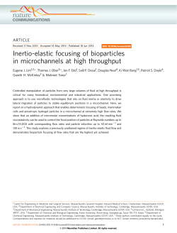 Inertio-elastic focusing of bioparticles in microchannels at high