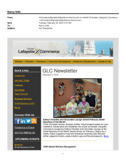 GLC Newsletter - February 4, 2014
