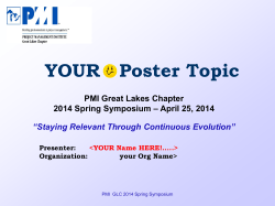 Poster Template - PMI Great Lakes Chapter