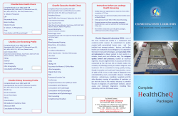 Health Package Brochure - ChanRe Diagnostic Laboratory
