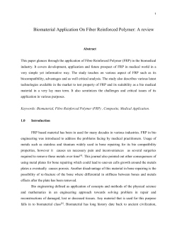 Biomaterial Application On Fiber Reinforced Polymer: A review