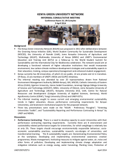Kenya Green University Network Informal Consultative