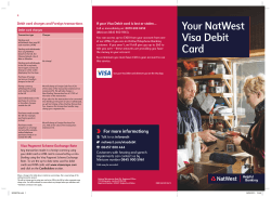 Your NatWest Visa Debit Card