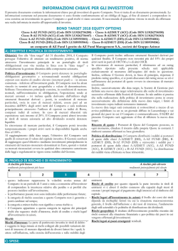 INFORMAZIONI CHIAVE PER GLI INVESTITORI