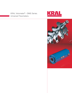 KRAL Volumeter® - OMG Series. Universal Flowmeters.
