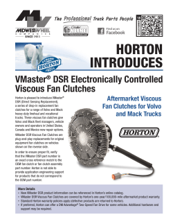 Horton VMaster DSR Viscous Fan Clutches 04/23/2014