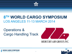 8TH WORLD CARGO SYMPOSIUM
