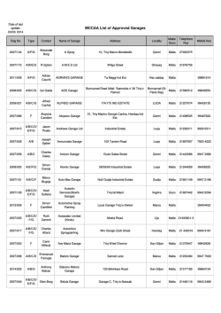 MCCAA List of Approved Garages