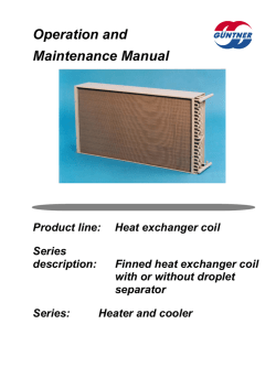 Operation and Maintenance Manual