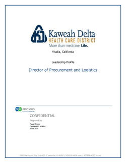 Director of Procurement and Logistics