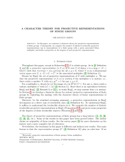 A CHARACTER THEORY FOR PROJECTIVE REPRESENTATIONS