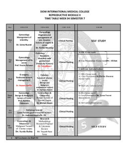 dow international medical college reproductive module ii time table